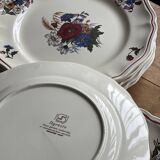 10 assiettes plates Sarreguemines Agreste