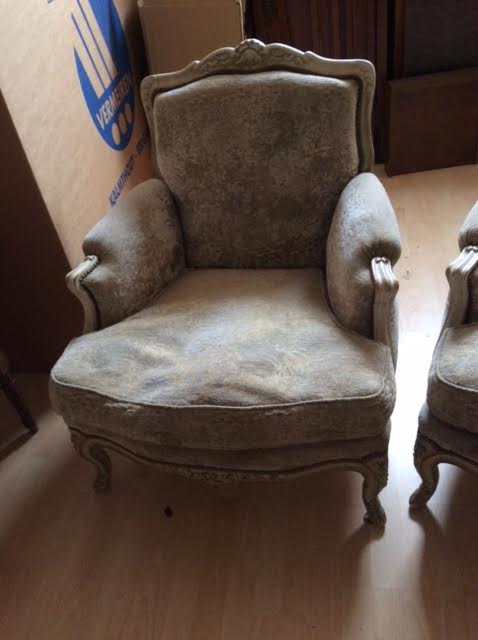 2 armchairs old Louis XVI style