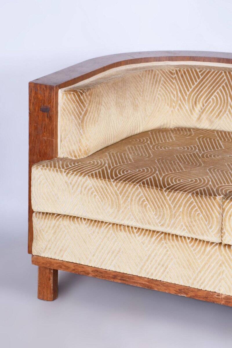 Art Deco Rosewood Seating Set with Coffee Table, France, 1920s, Set of 5