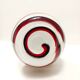 Large Red, Black and White Glass Vase attr. to Carlo Moretti