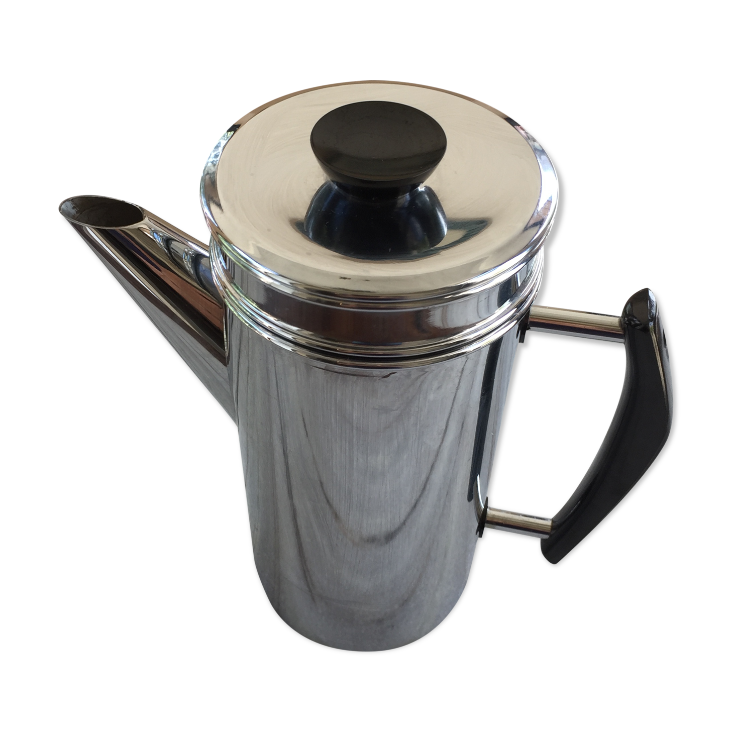 Vintage coffee maker in chrome copper 