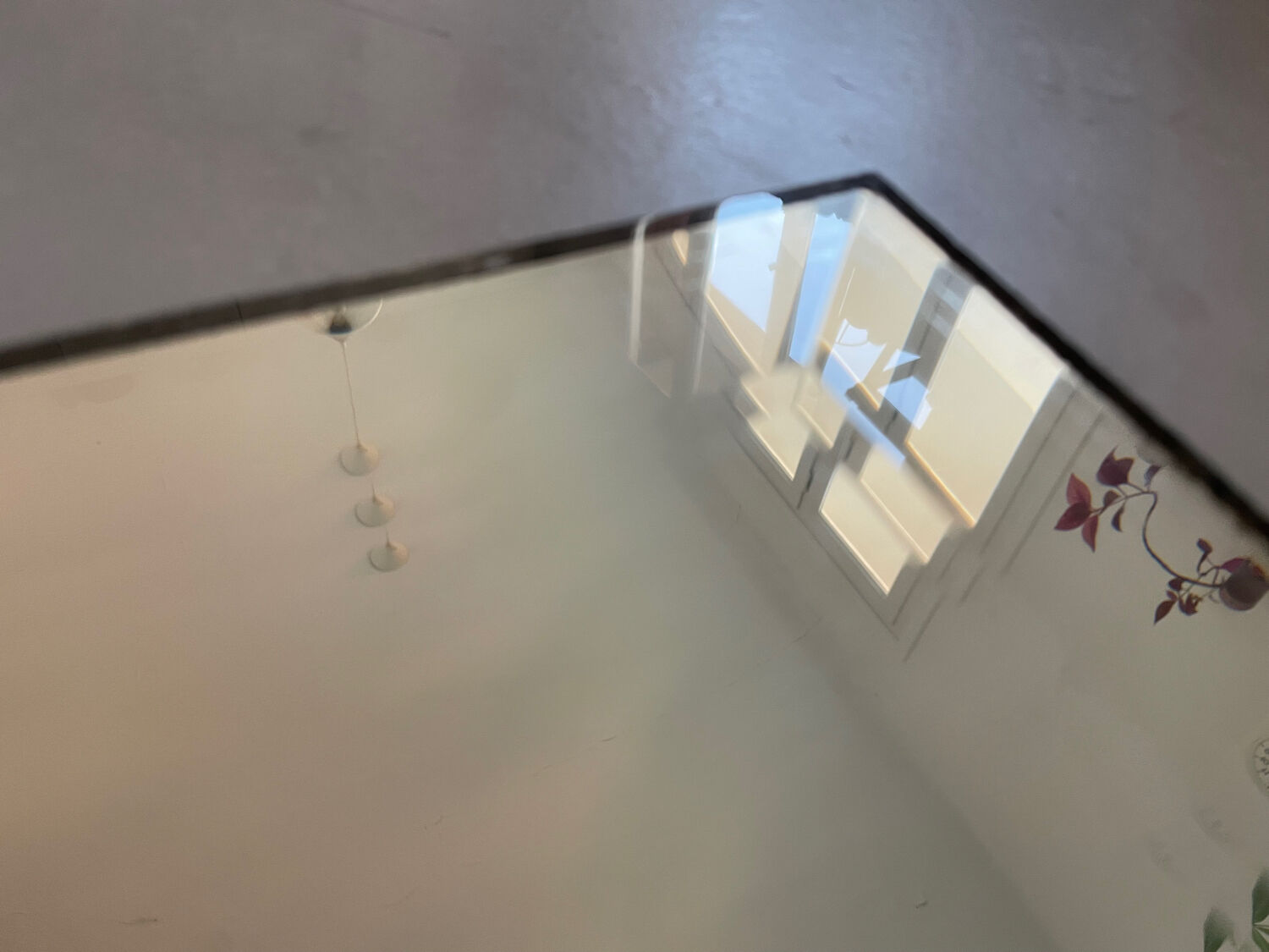 Large beveled mirror 42x166cm