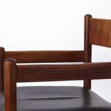 6 vintage armchairs, 1960s, danish, teak