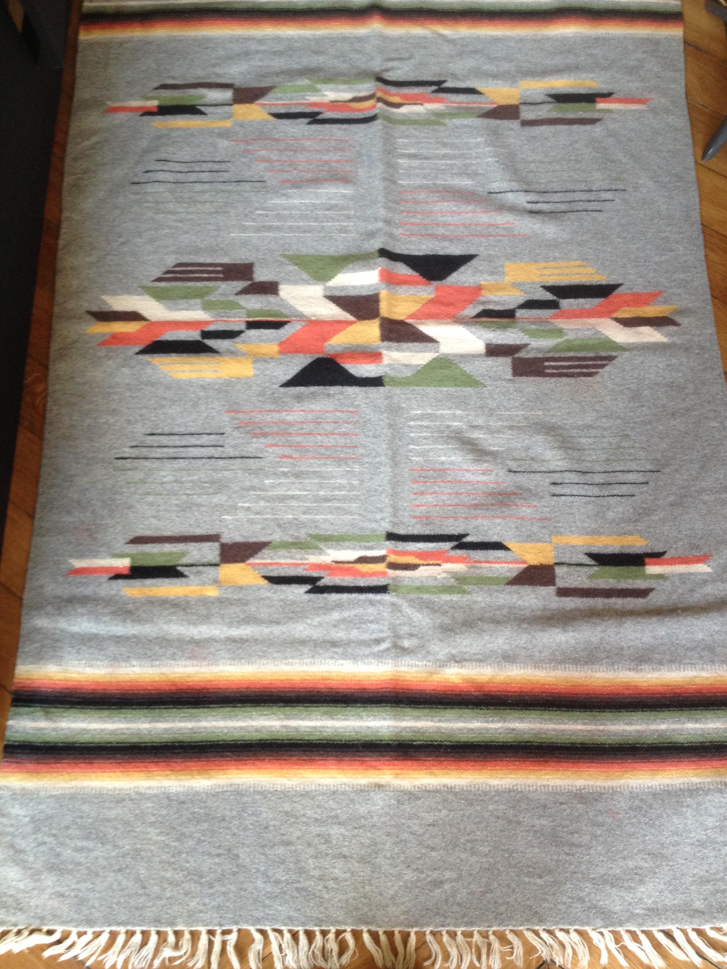 Carpet Kilim of India in wool, 180 x 105