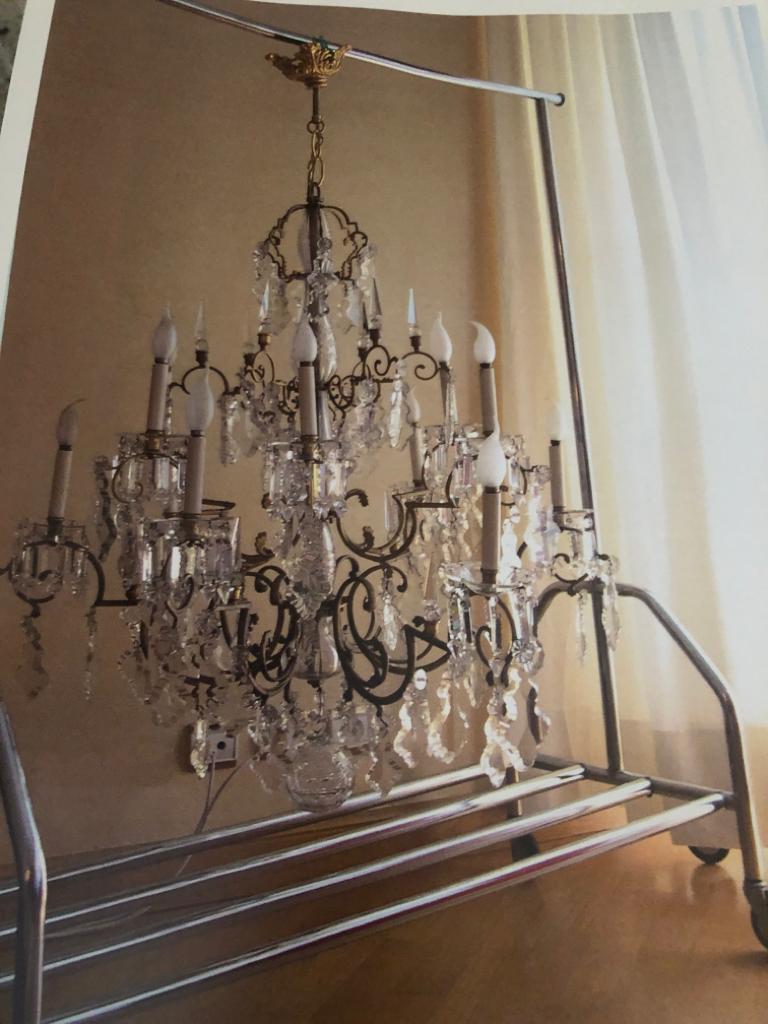 Regency cut crystal chandelier