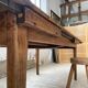 Table de ferme XIXème chêne 270cm avec allonges