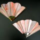 Pair of vintage pearl wall lamps 1970
