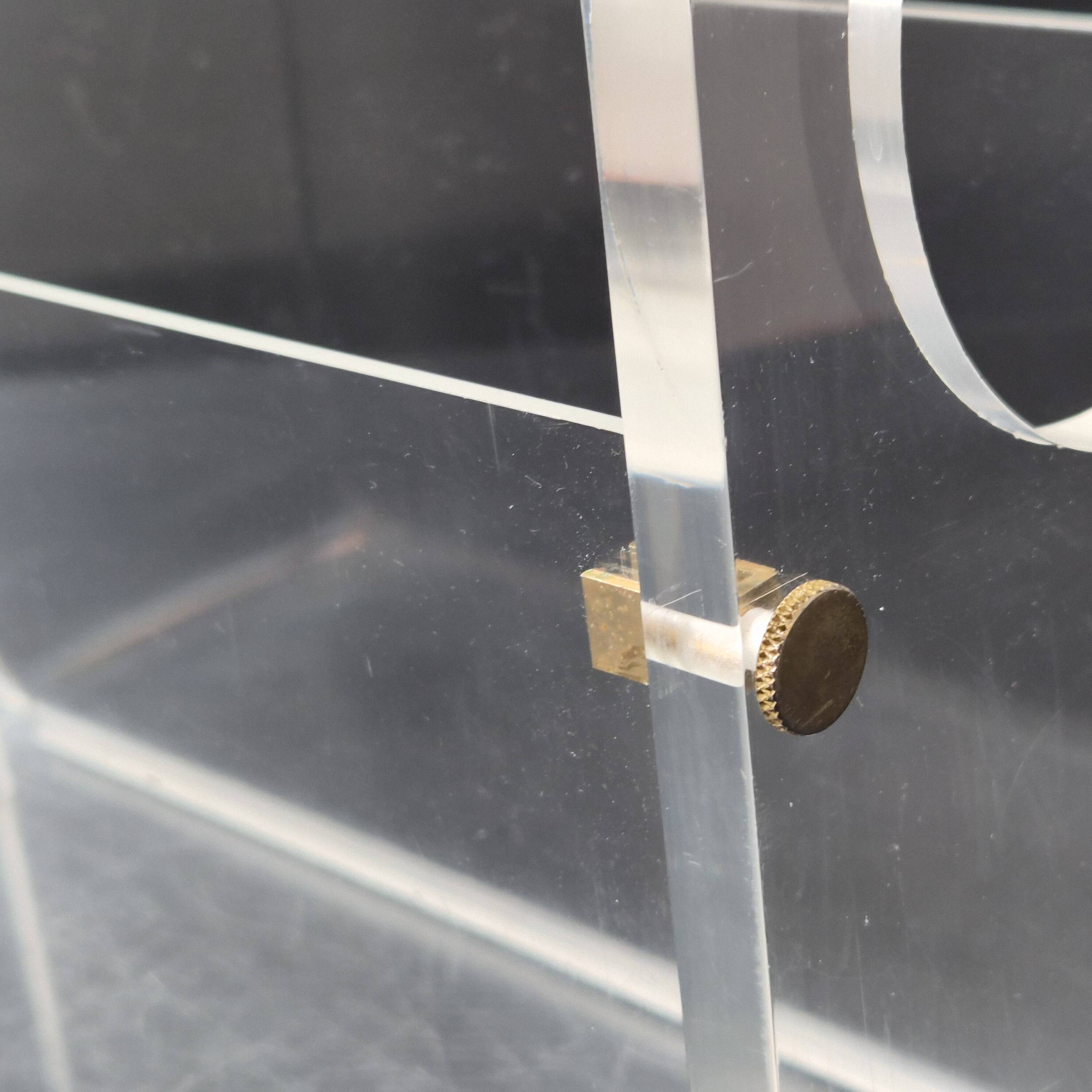 Vintage plexiglass magazine rack 1970