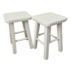 Paire de tabourets blancs