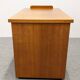 Modernist desk in blonde rosewood, France circa 1960.
