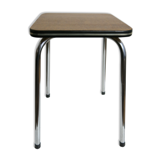 Tabouret en formica et metal chromé