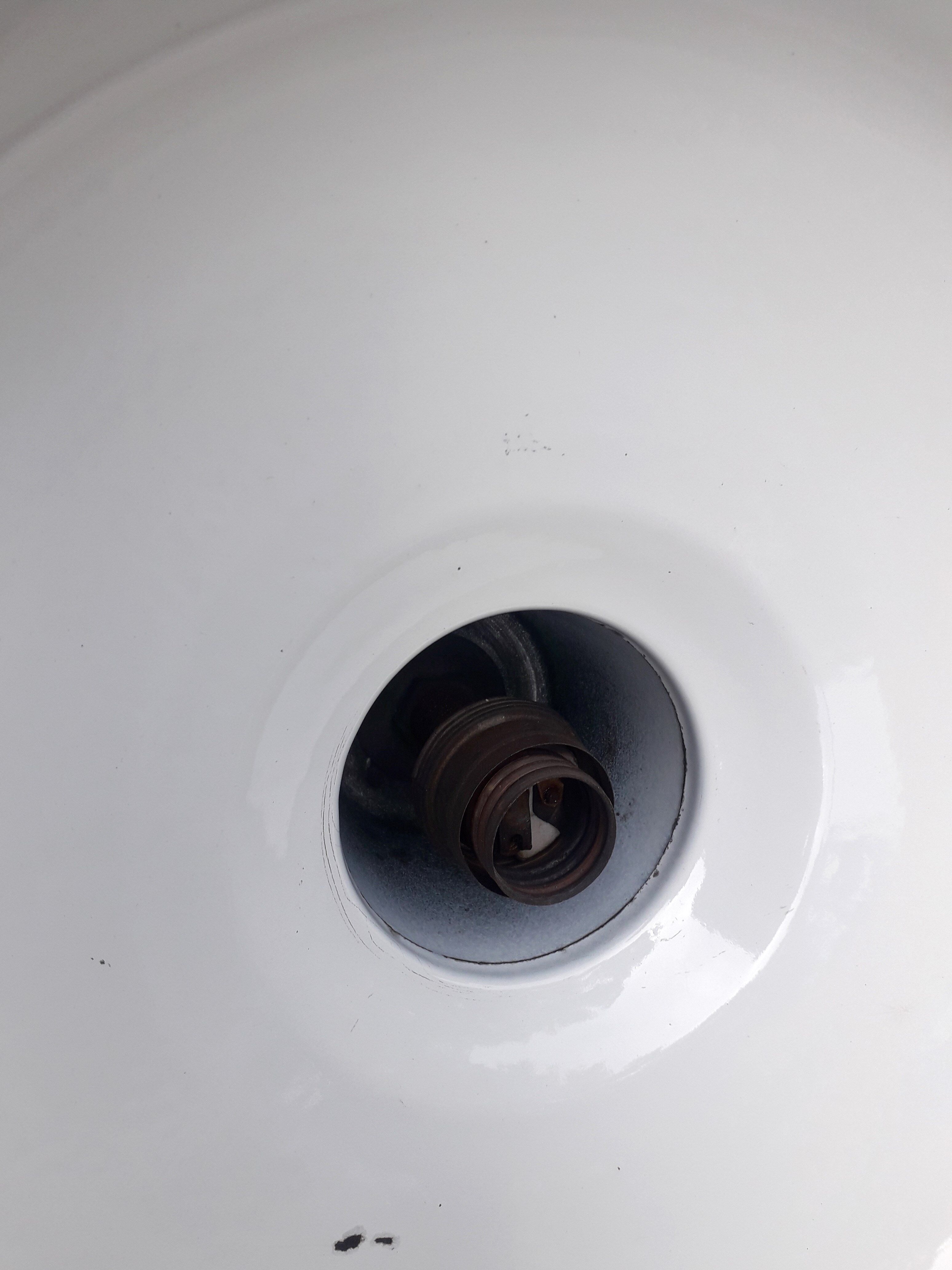 Old industrial suspension - enamelled sheet metal - 1950