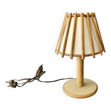 Lampe en rotin Art Vannerie France, années 70