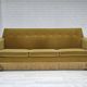 1970s, Danish 3-seater sofa, original light green furniture velour.