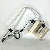Vintage Italian aluminum and lacquer desk lamp from 60s
