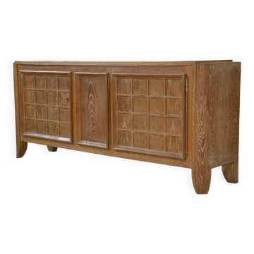 Cerused oak sideboard signed Maurice Rinck 1940s