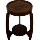 Table d'appoint Art Déco en chêne au design minimaliste