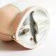 Beautiful Mid Century Modern glass ceramic wall lamp by Wagenfeld