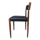 Paire de chaises salle à manger MCM palissandre cuir Danemark 1960