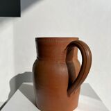 Handmade stoneware pitcher below H: 20cm