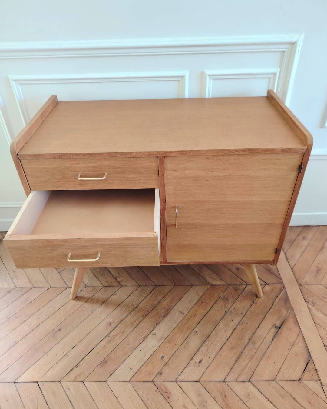 Renovated vintage sideboard, Scandinavian style, 1960s