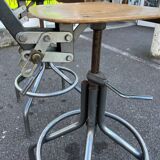 Tabouret chaise d’atelier loft industriel 60’s
