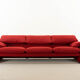 Maralunga 3-seater Sofa red by Vico Magistretti for Cassina, Italy