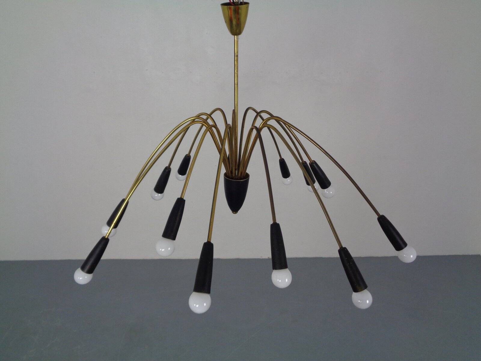 Large Italian Spider Ceiling Lamp, 1950s