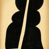 Original painting on vintage paper