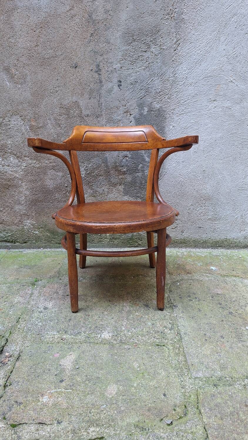 Fauteuil de nourrice en bois courbé début XXème