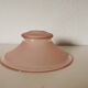 small pink lampshade in pink granite glass from the 50s