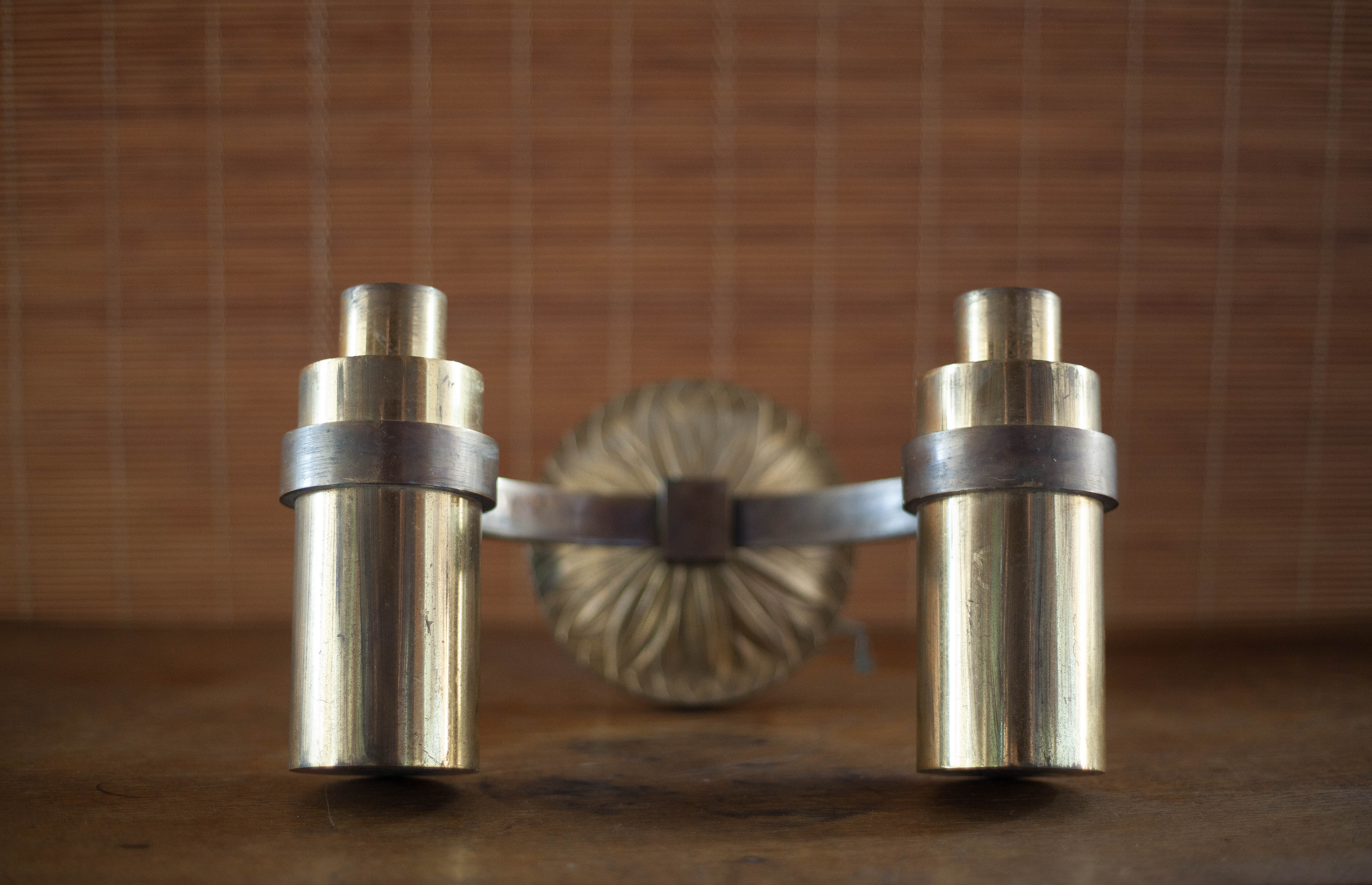 Vintage bronze wall lamp