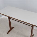 Vintage wood and formica desk/table 1950, set of 2
