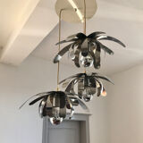 Suspension waterfall 3 flowers in chrome stainless steel