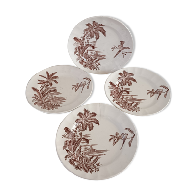 4 assiettes terre de fer Longchamp