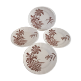 4 assiettes terre de fer Longchamp