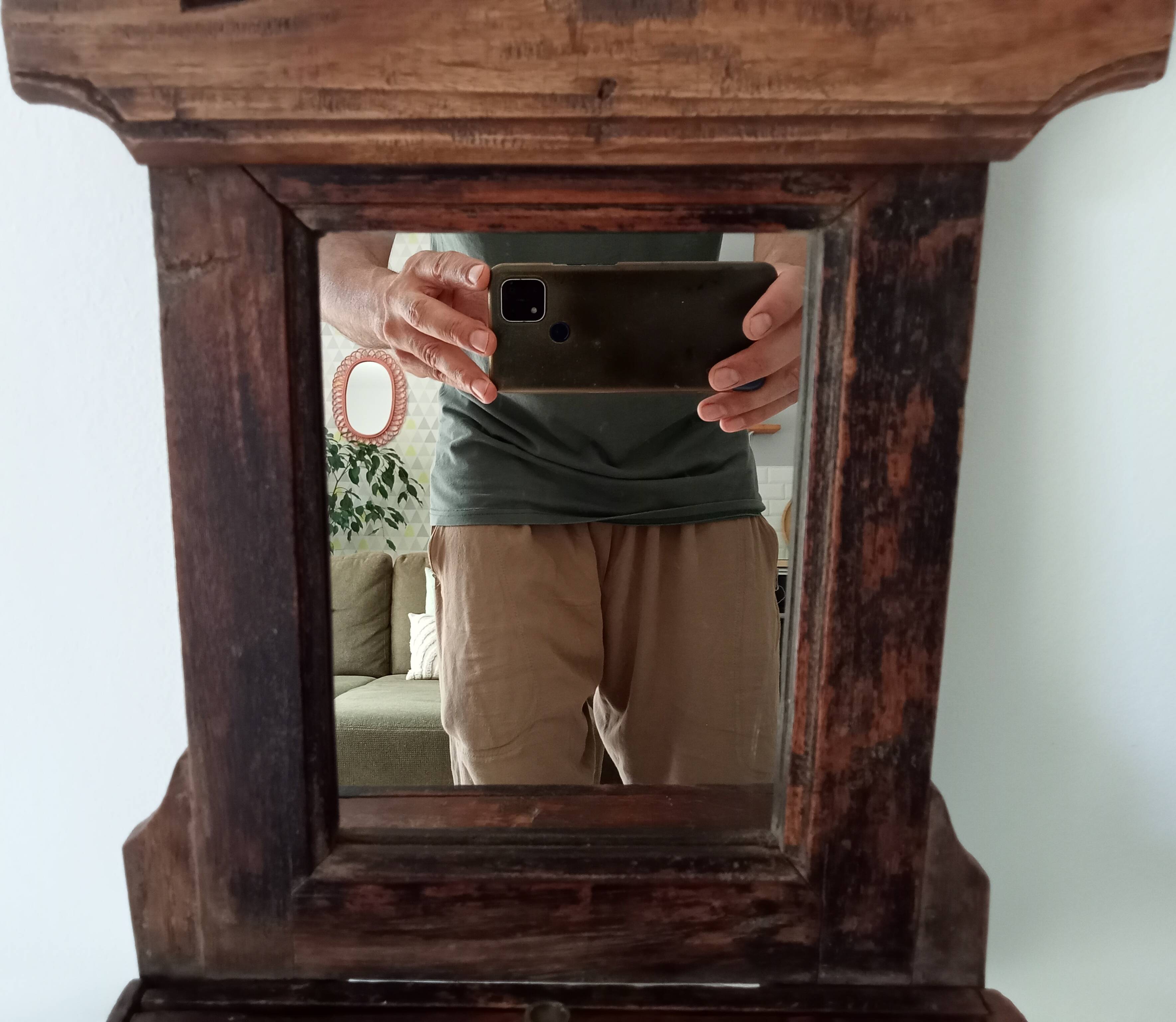 Antique Hindu barber's mirror