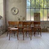 Set of 11 Baumann bistro chairs