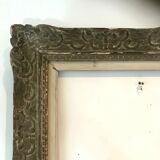 Wooden frame and patinated stucco XX century