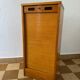 Meuble classeur rideau bois années 60