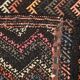 6x14 Pink & Brown Geometric Vintage Kilim Rug, 190x417Cm