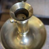 Cellar rat brass push-button candle holder