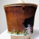 Pair of vintage 80s-90s Japanese-style stoneware pots, studio pottery, handcrafted and signed