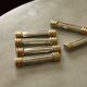 Vintage ribbed silver-plated knife rests Lancel Paris x 6
