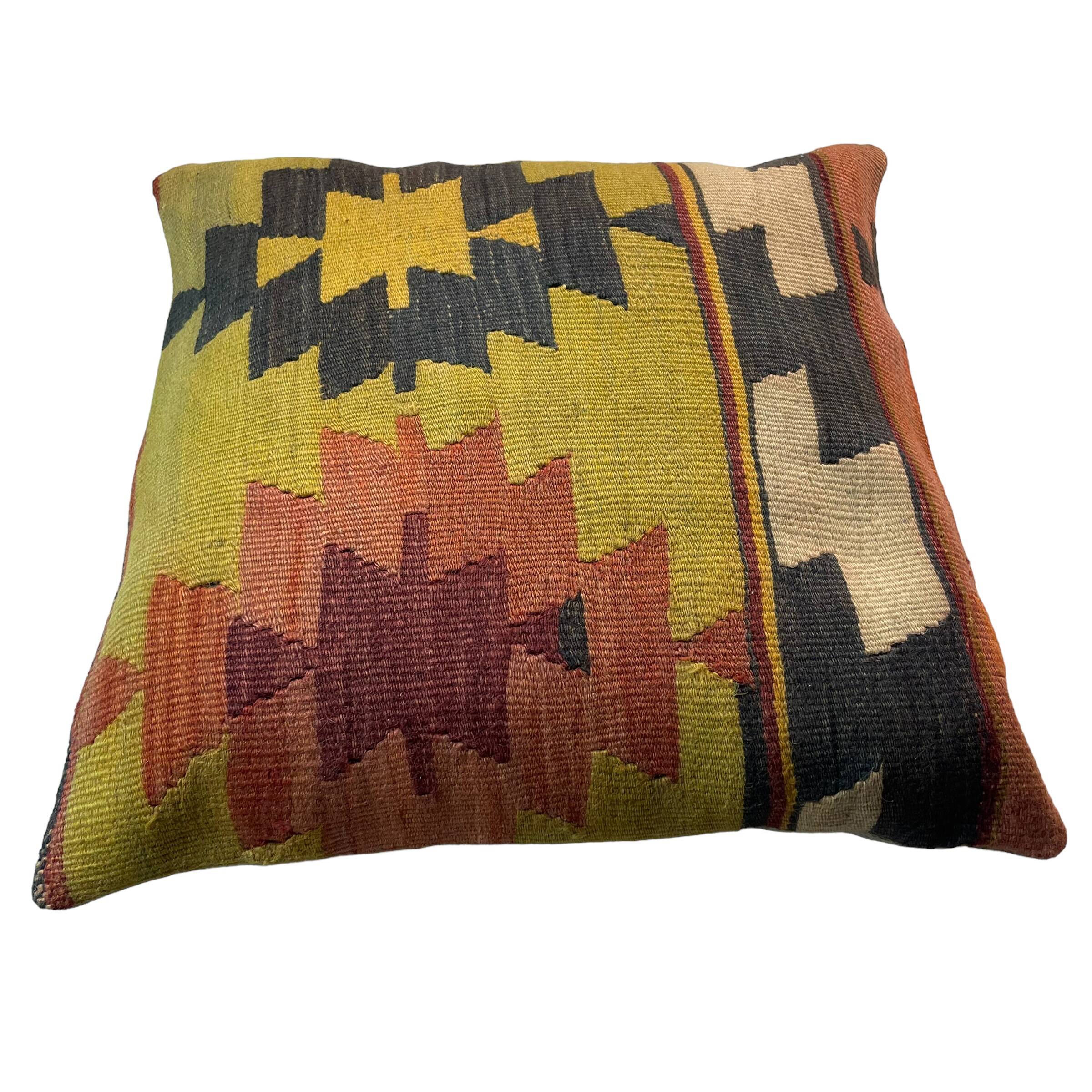 Housse de coussin kilim turque vintage, 55 x 55 cm