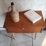 Bedside 60s blond wood