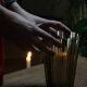 Smoked glass vase - luminarc