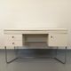 Vintage Bauhaus style desk in melamine and chrome metal from the 1970s.
