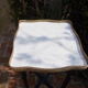 Napoleon III side table with marble top and openwork gallery.