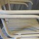 Pair of white garden armchairs
